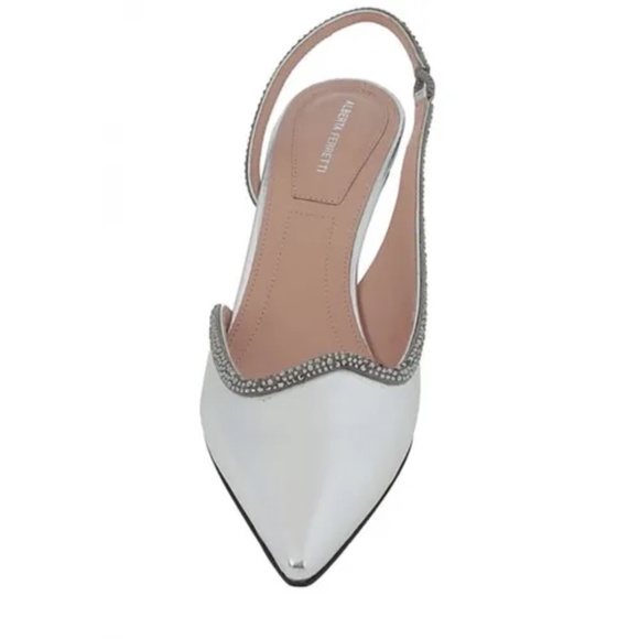 NEW 🔹Alberta Ferretti 🔹Rhinestones Silver Pumps 🔹IT38/ US7~8/24.5cm - Picture 4 of 10